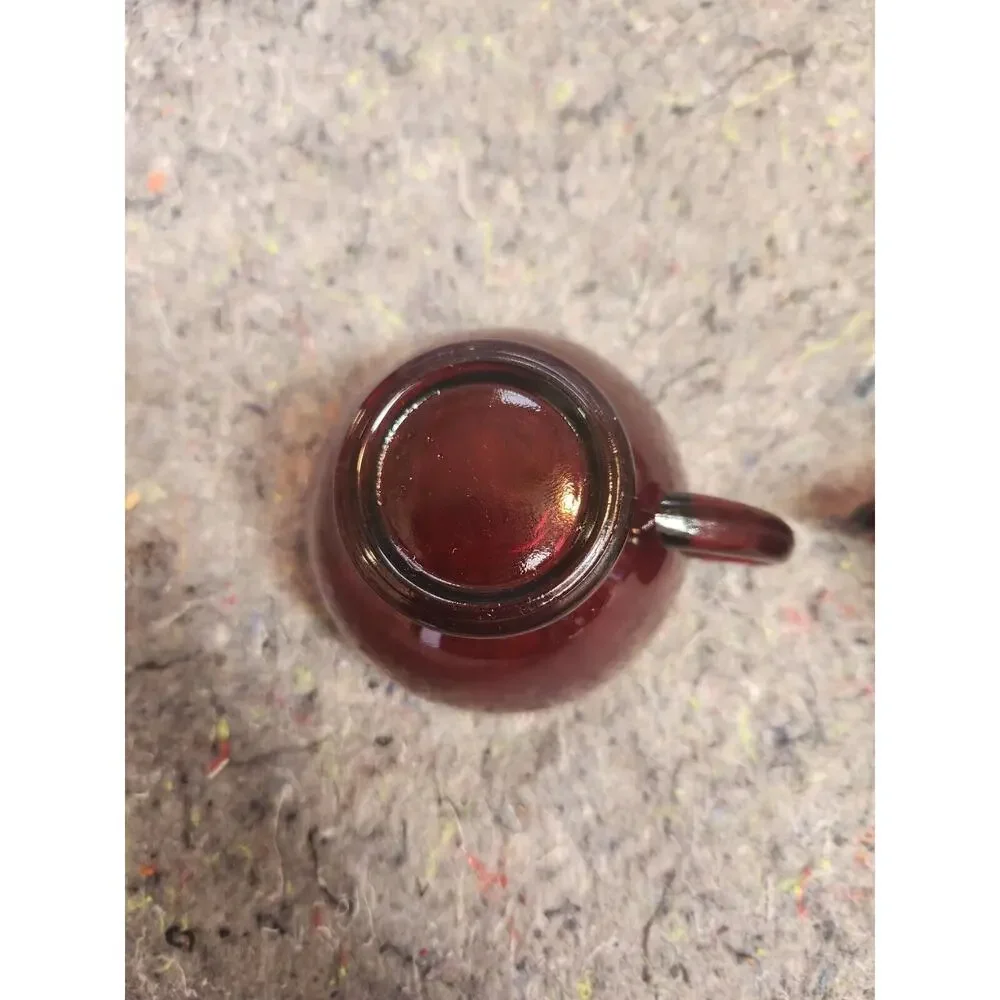 Vintage Anchor Hocking Royal Ruby Red Glass Punch Cups Tea 2 pieces 4oz